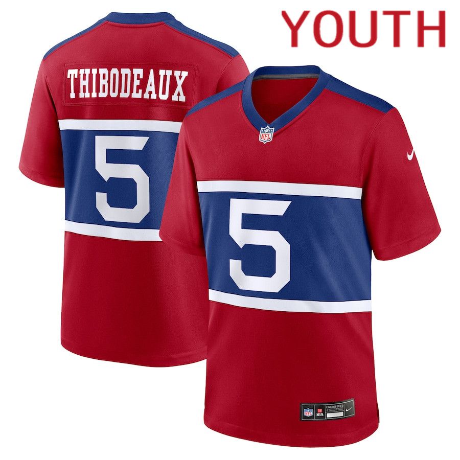 Youth New York Giants #5 Kayvon Thibodeaux Nike Century Red Alternate Player Game NFL Jersey